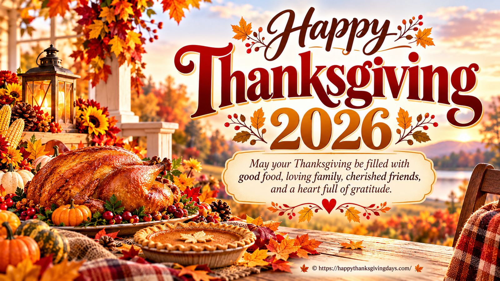 Happy Thanksgiving 2026 wishes for family and friends